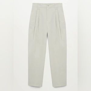 Mango pleated straight trousers